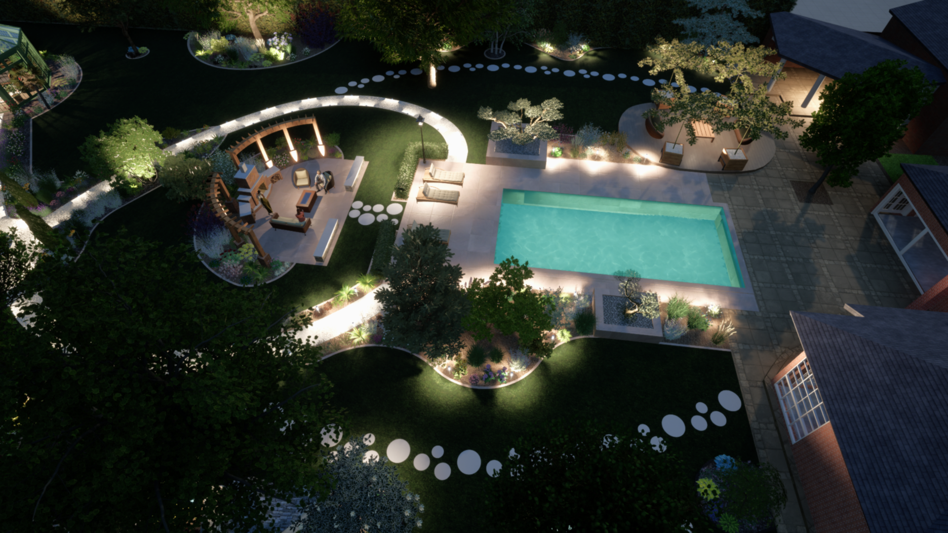 Bokréta Garden - 7. projekt, referencia munka, kerttervezés mérnöki szemlélettel